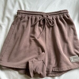 Brown lounge shorts, size 4